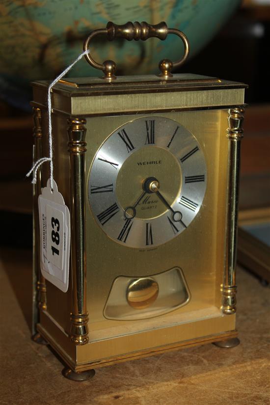Brass clock (battery powered)(-)